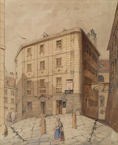 Der Weg zur Fischerstiege beziehungsweise zur Salzgries-Kaserne in Wien by Friedrich Leibold — digital art print download