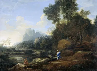 Italian Landscape by Gaspard Dughet, 1638 - 1640 — digital art print download