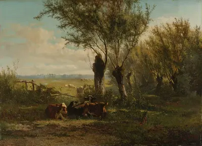Луг рядом с Оостербеком by Жерар Билдерс, 1860 — digital art print download