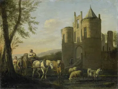 Главные ворота замка Эгмонд by Геррит Адриансз. Беркхейде, 1670 - 1698 — digital art print download