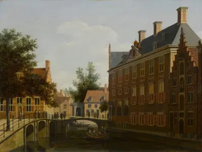 Oude Zijds Herenlogement (Гостиница для джентльменов) в Амстердаме by Геррит Адриансз. Беркхейде, 1660 - 1680 — digital art…
