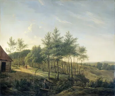 Hilly Landscape by Gerrit Jan Michaëlis, 1814 — digital art print download