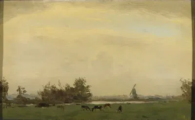 Ландшафт с лугами на Спарне by Геррит Виллем Дейсселхоф, 1890 - 1919 — digital art print download