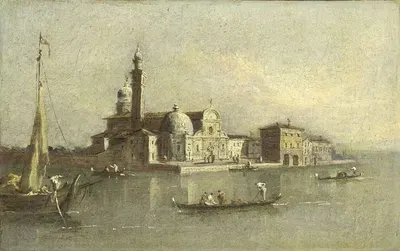 Вид на остров Сан-Микеле в Венеции by Джакомо Гварди, 1774 - 1835 — digital art print download