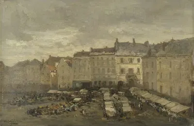 Гроте Завел (Большой Саблон), Брюссель by Гийом Вогельс, 1875 — digital art print download
