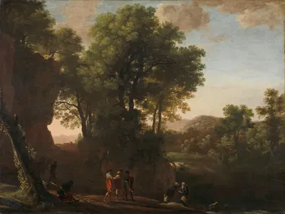 Пейзаж с крещением евнуха by Герман ван Свейнвелт, 1630 - 1639 — digital art print download