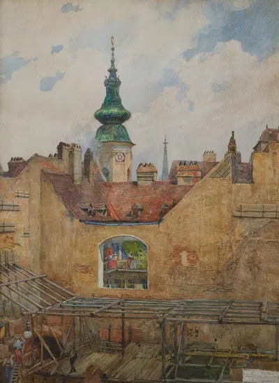 Башня Святой Анны by Уго Шарлемон, 1914 — digital art print download