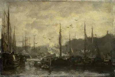 Harbor View by Jacob Maris, c. 1887 — digital art print download