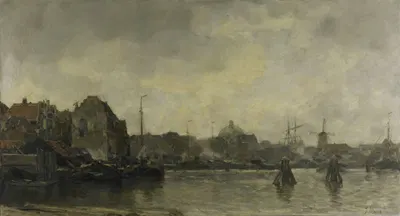 Stadsgezicht by Jacob Maris, 1898 — digital art print download