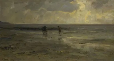 Strand bij avond by Jacob Maris, 1890 — digital art print download