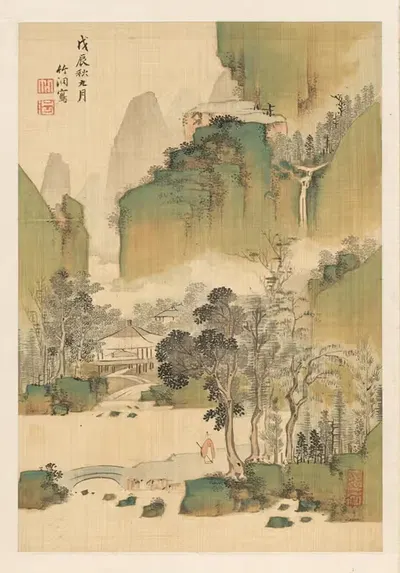 Landscape by Nakabayashi Chikutō, 1808 — digital art print download
