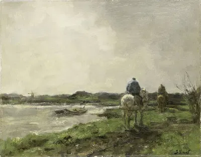 Towpath by Jacob Maris, c. 1896 — digital art print download