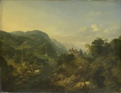 Вид на реку by Ян Гриффьер, 1680 - 1700 — digital art print download