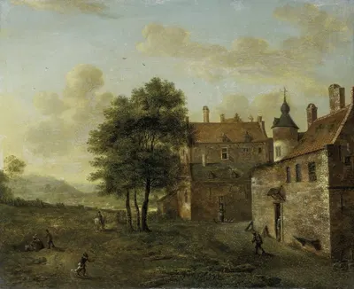 Загородный дом by Ян ван дер Хейден, 1660 - 1712 — digital art print download