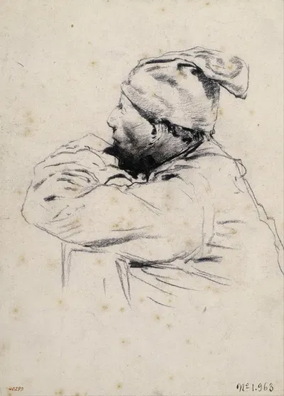 Farmer with 'Barretina' by Сантьяго Русиньоль, 1880-1885 — digital art print download