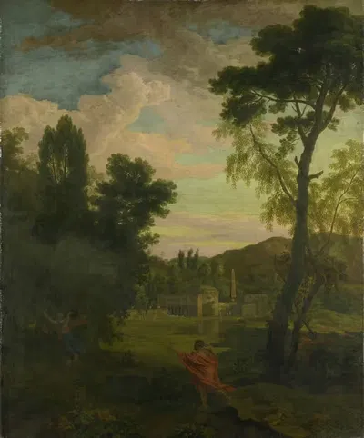 Аркадийский пейзаж с Юпитером и Ио by Иоганнес Глаубер, 1680 - 1726 — digital art print download