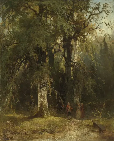 Вид в лесу by Иоганнес Вернардус Билдерс — digital art print download