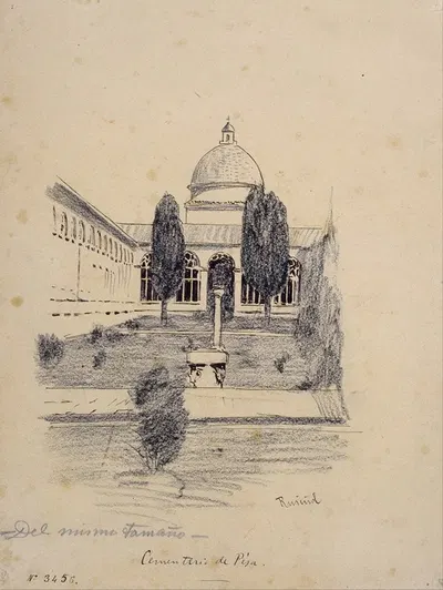 Pisa Cemetery by Сантьяго Русиньоль, 1894 — digital art print download