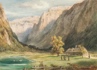 Охотничий домик в Брунне by Джозеф Бруннер, 1881 — digital art print download