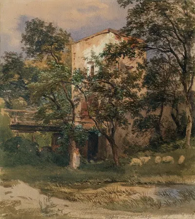 Вход в замок Зебенштейн by Йозеф Хёгер, 1872 — digital art print download