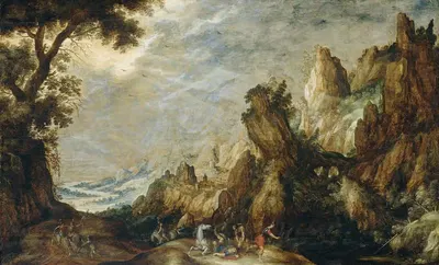 Landscape with Conversion of Saint Paul by Kerstiaen de Keuninck, 1600 - 1625 — digital art print download