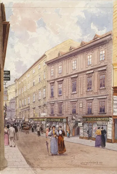 Крестьянский рынок в Вене by Людвиг Ханс Фишер, 1894 — digital art print download