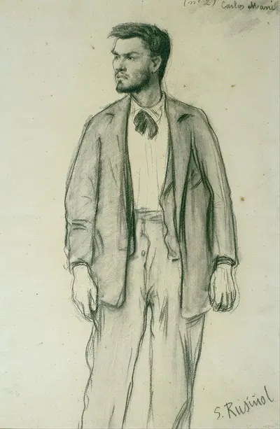 Portrait of Carles Mani by Сантьяго Русиньоль, 1896 — digital art print download