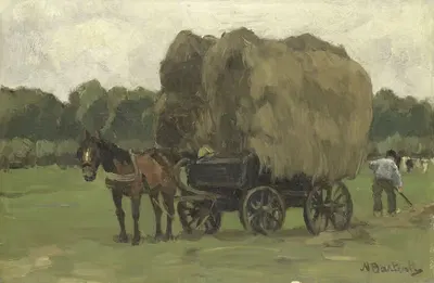Hay Wagon by Nicolaas Bastert, 1870 - 1939 — digital art print download