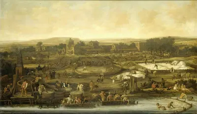 Wool Making by Pieter de Molijn, 1651 — digital art print download