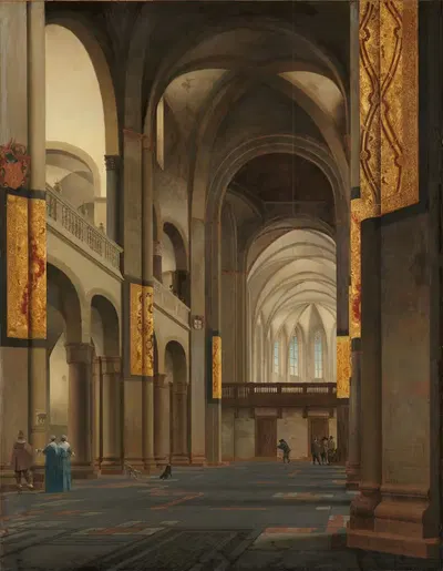 The Nave and Choir of the Mariakerk in Utrecht by Pieter Jansz Saenredam, 1641 — digital art print download