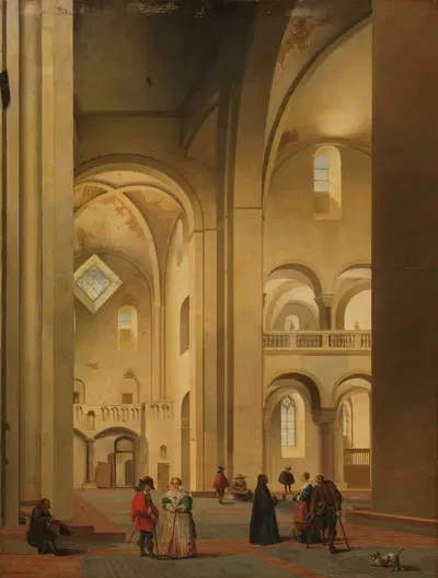 The Transept of the Mariakerk in Utrecht, seen from the Northeast by Pieter Jansz Saenredam, 1637 — digital art print…