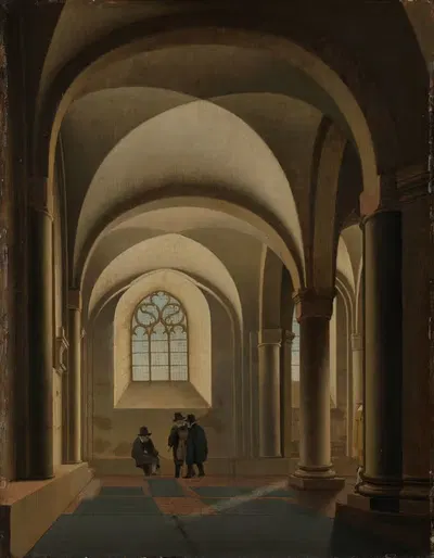 The westernmost bays of the south aisle of the Mariakerk in Utrecht by Pieter Jansz Saenredam — digital art print download