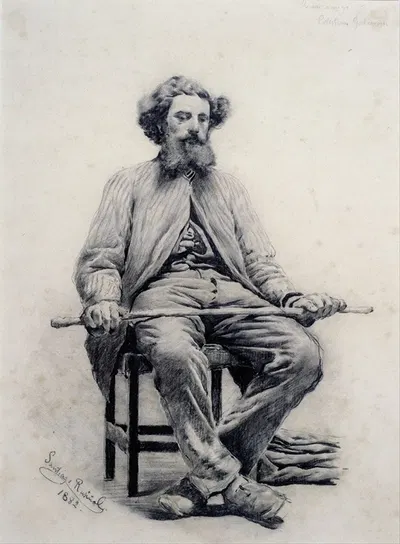 Seated Man by Сантьяго Русиньоль, 1882 — digital art print download