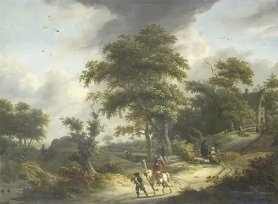 Ландшафт с сокольником by Роелоф Янсз. ван Врис, 1650 - 1681 — digital art print download