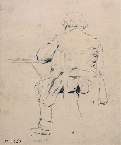 Seated Man from Behind by Сантьяго Русиньоль, 1880-1885 — digital art print download