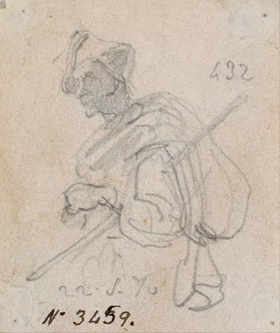 Sketch from Life by Сантьяго Русиньоль, 1870 — digital art print download