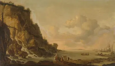 Rocky Coast by Simon de Vlieger, 1630 - 1653 — digital art print download