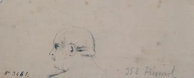Study of a Male Head by Сантьяго Русиньоль, 1880-1885 — digital art print download