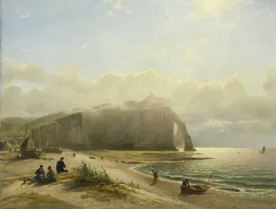 Морской пейзаж у побережья by Виллем Антоний ван Деентер, 1845 - 1880 — digital art print download