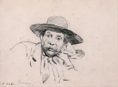 Study of a Male Head by Сантьяго Русиньоль, 1880-1885 — digital art print download