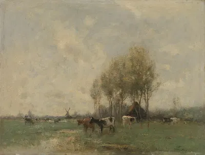 Луг с коровами by Виллем Марис, 1880 - 1910 — digital art print download