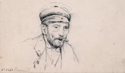 Study of a Male Head by Сантьяго Русиньоль — digital art print download