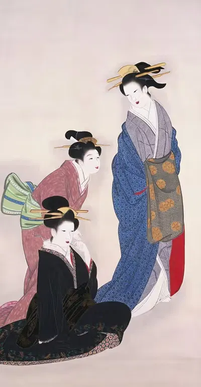 Wives of Merchants by Yamaguchi Soken — digital art print download