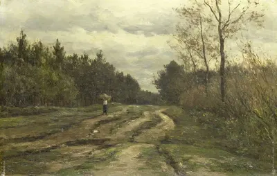 Загородная дорога рядом с Лареном (провинция Северная Голландия) by Виллем Роэлофс, 1870 - 1897 — digital art print download