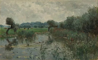 Water Meadows on the River IJssel by Willem Roelofs, 1870 - 1897 — digital art print download