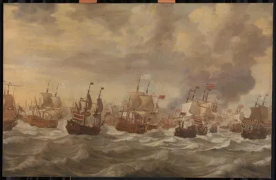 Эпизод из Четырехдневного морского сражения (11-14 июня 1666) by Виллем ван де Вельде Старший — digital art print download