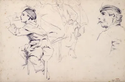 Study of Children and Figures of Men by Сантьяго Русиньоль — digital art print download