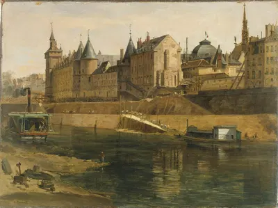 Ла Консьержери во время работ по реконструкции Дворца правосудия by Адриен Дозат, 1857 - 1868 — digital art print download