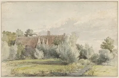 Дом между деревьями by Арнольдус Иоганнес Эймер, 1813 - 1863 — digital art print download