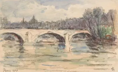 Мост через Сену, Париж by Карел Николас Сторм ван 'с-Гравесанд, 1903 — digital art print download